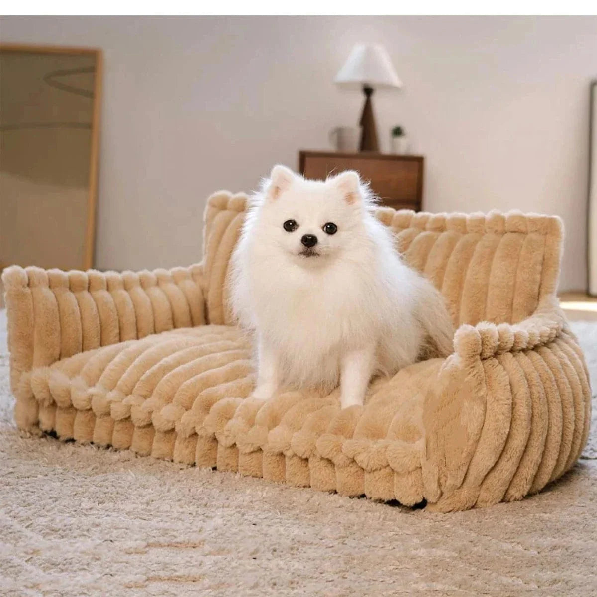 Plush Sofa-Style Fur Lined Orthopedic Dog Bed – view 2