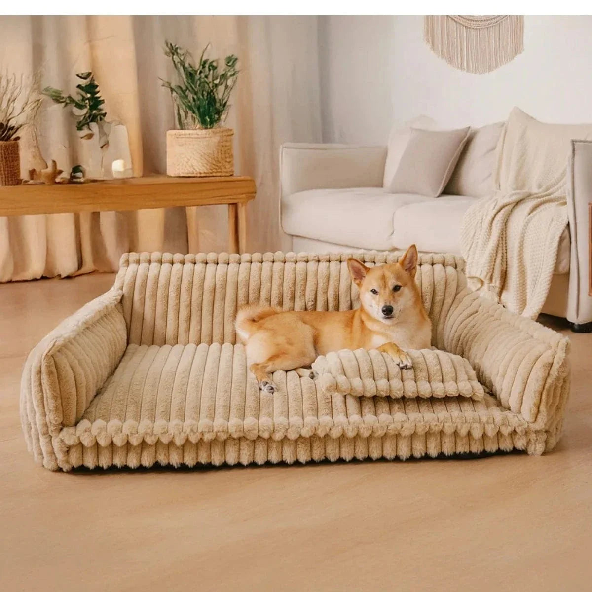 Plush Sofa-Style Fur Lined Orthopedic Dog Bed – view 3
