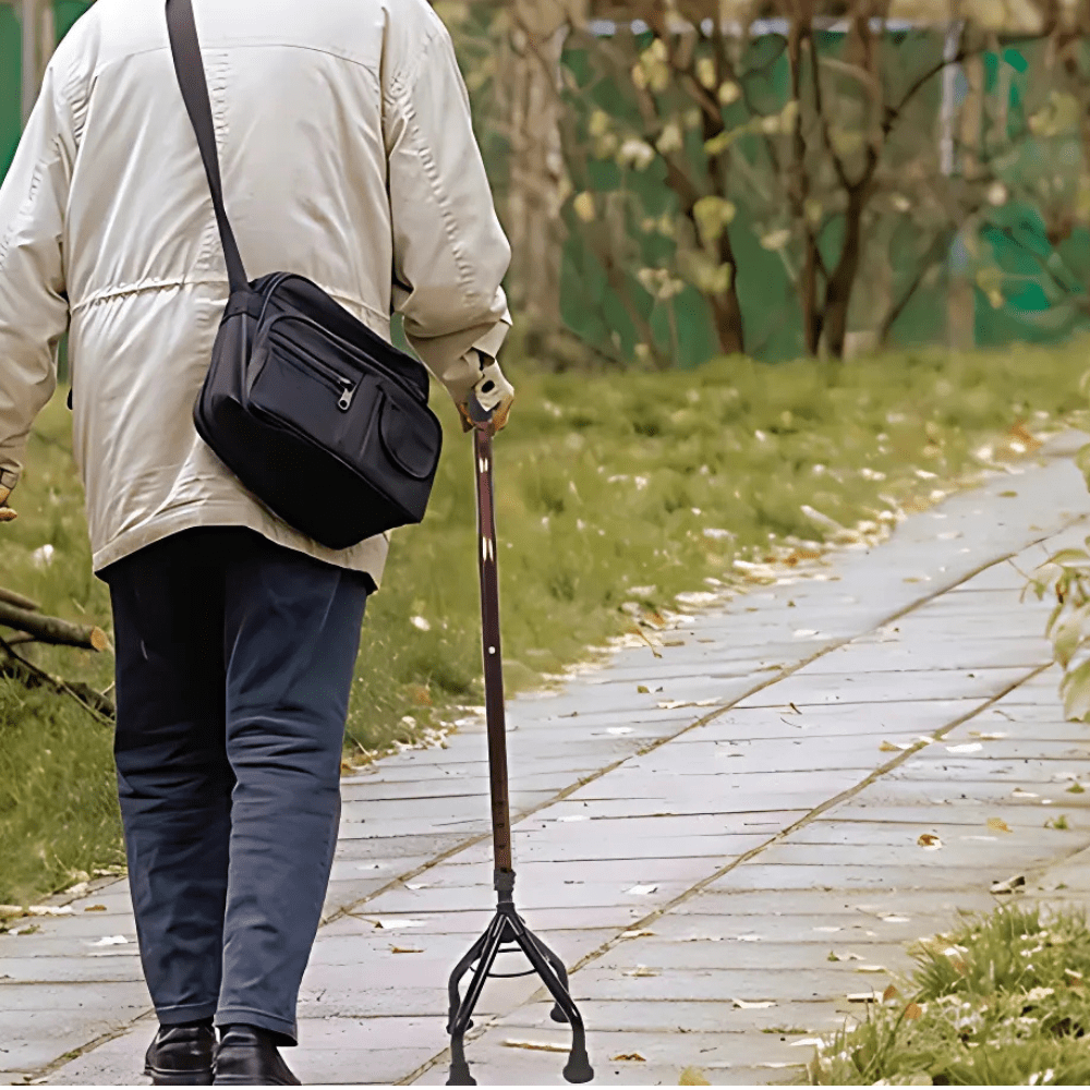 Adjustable Non Slip Walking Cane with Wide Four-Point Base – view 5
