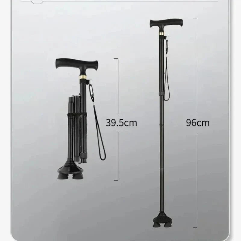 Colorful Folding Walking Cane for Elderly with Spring Base – view 6