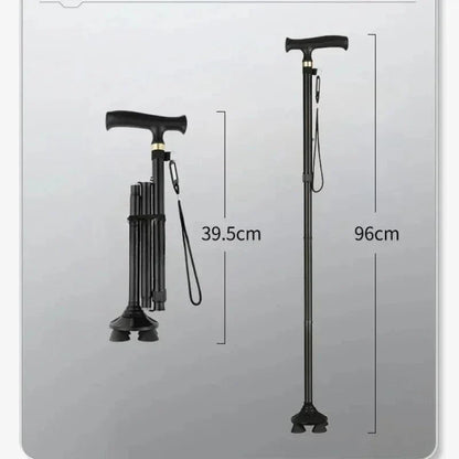 Colorful Folding Walking Cane for Elderly with Spring Base – view 6