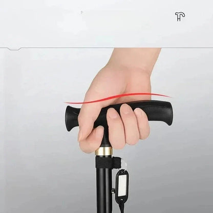 Colorful Folding Walking Cane for Elderly with Spring Base – view 4