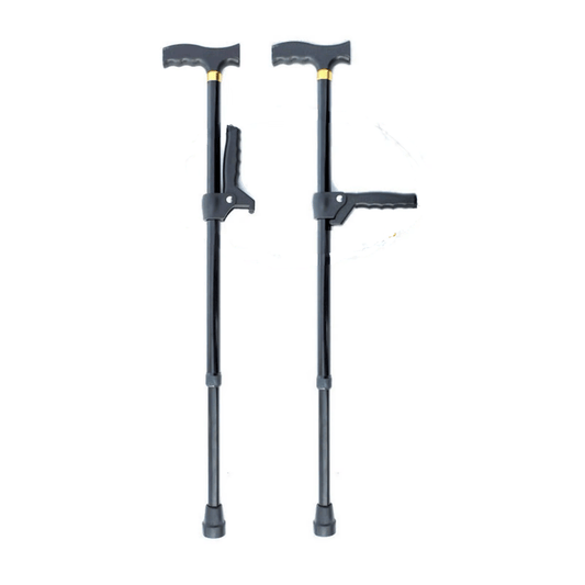 Adjustable Non Slip Cane with Second Fold-Down Grip
