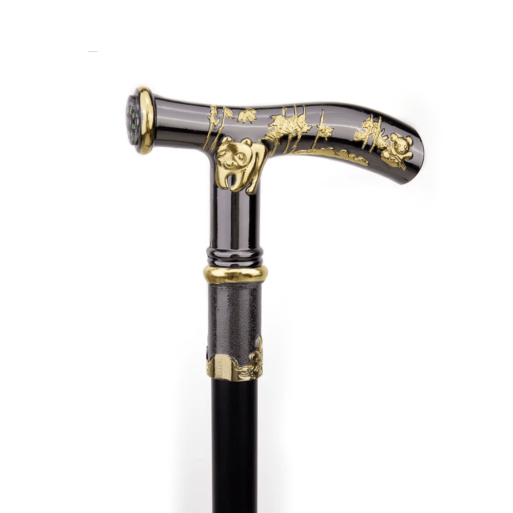 Sculpted Walking Cane with Ergonomic Handle and Compass – view 4