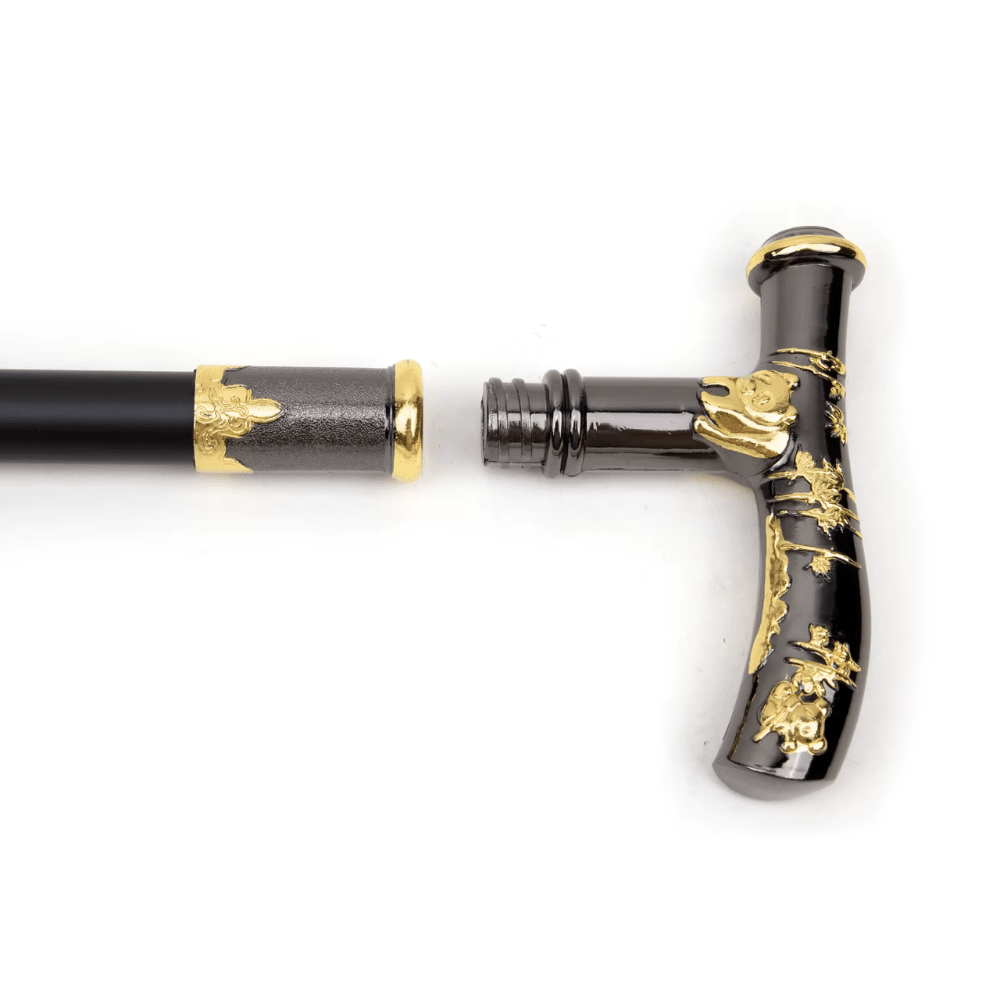 Sculpted Walking Cane with Ergonomic Handle and Compass – view 5