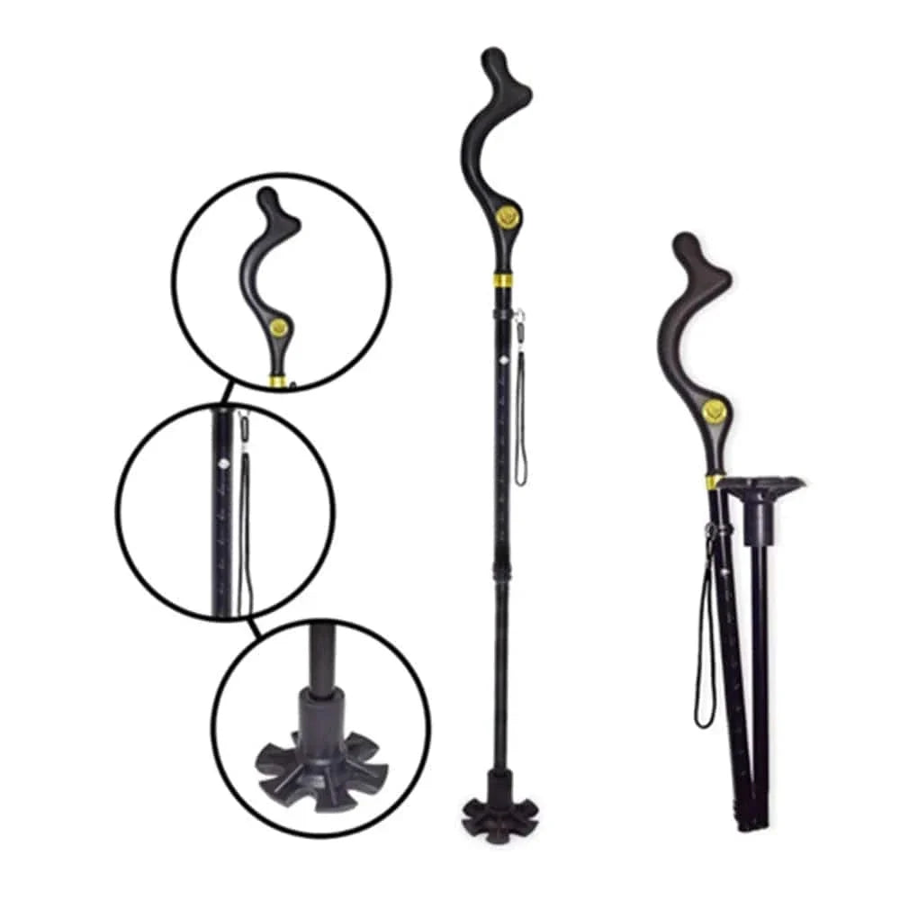 Self-Standing Non Slip Folding Cane with Adjustable Height – view 4