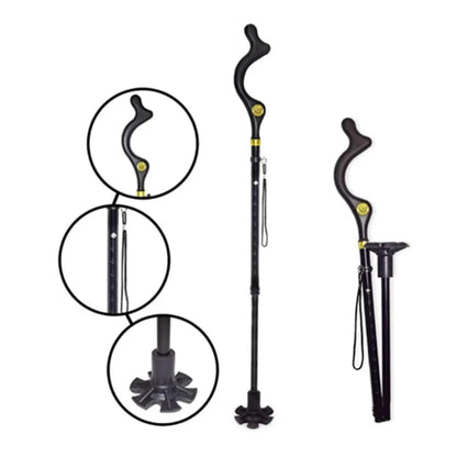 Self-Standing Non Slip Folding Cane with Adjustable Height – view 4