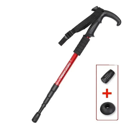 Telescopic Aluminum Adjustable Walking Cane for Hiking – view 3