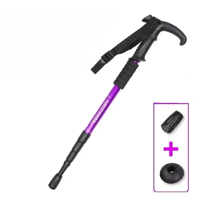 Telescopic Aluminum Adjustable Walking Cane for Hiking – view 2