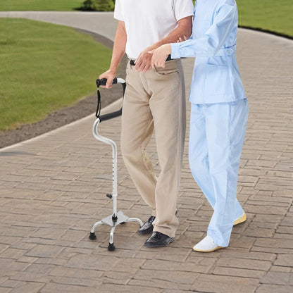 Telescopic Folding Walking Cane with Four-Foot Base – view 3