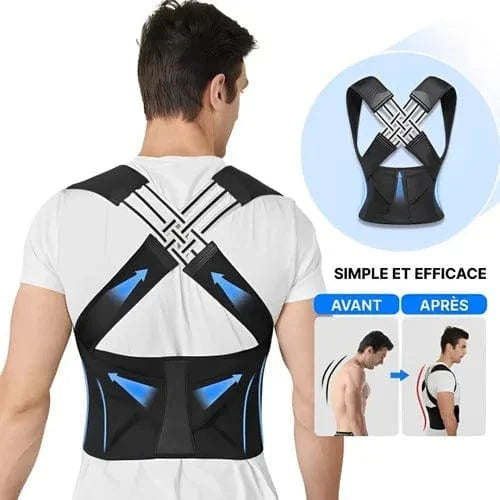 Lightweight Adjustable Back Brace with Hook-and-Loop Straps – view 3