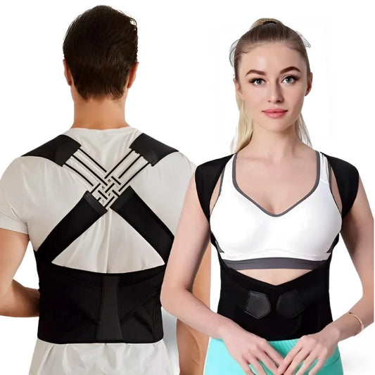Lightweight Adjustable Back Brace with Hook-and-Loop Straps