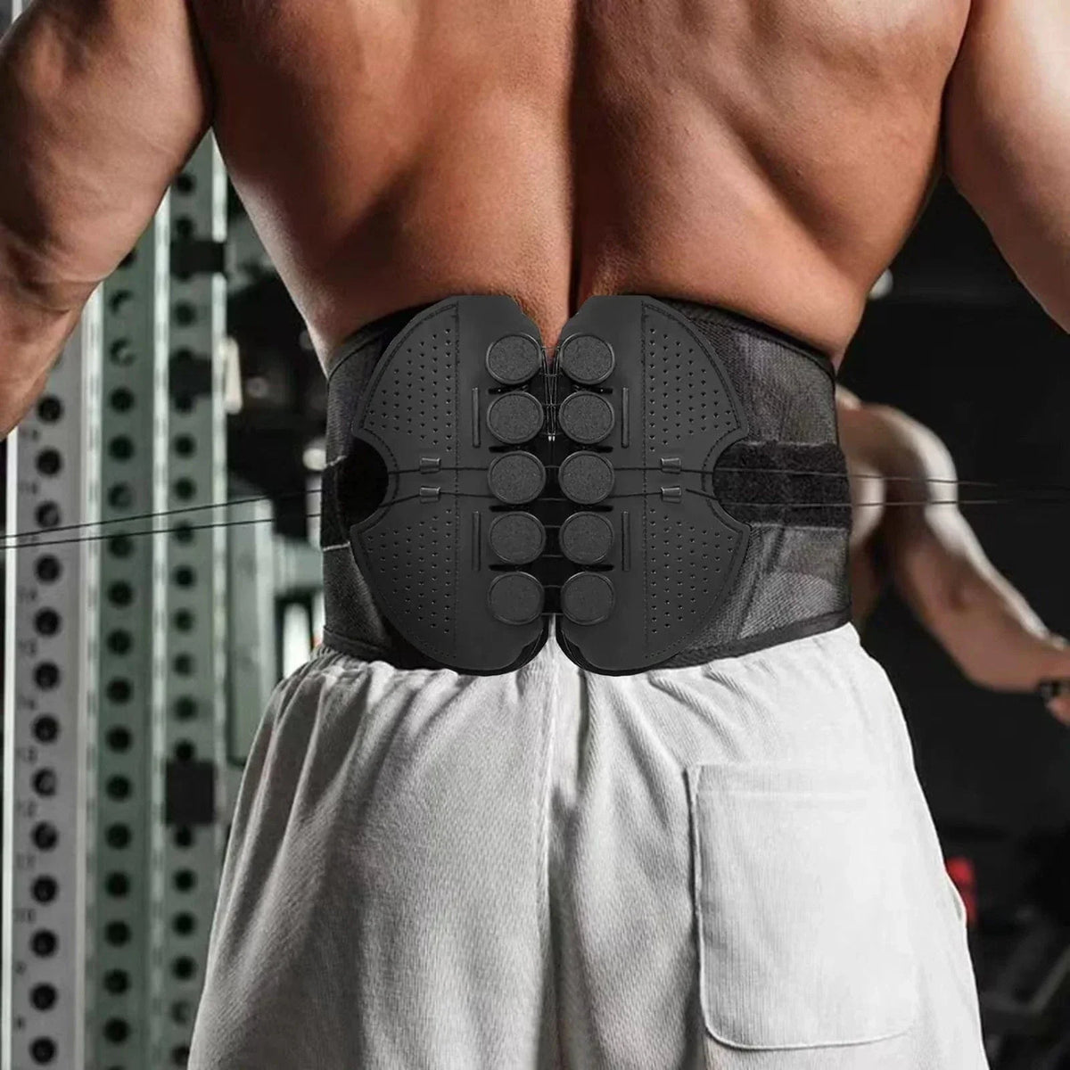 Adjustable Back Brace for Men with Air Mesh Ventilation – view 2