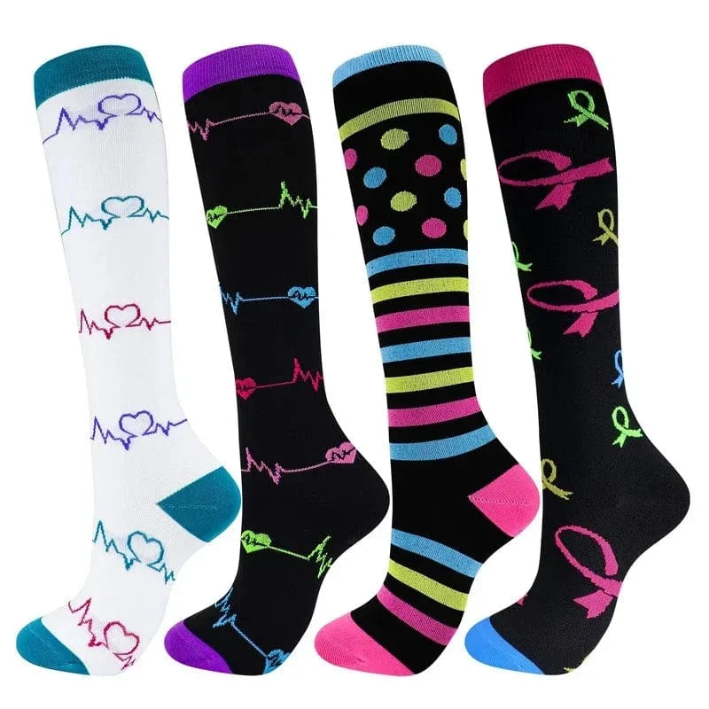 Tall Stretch Orthopedic Socks for Women with Fun Patterns