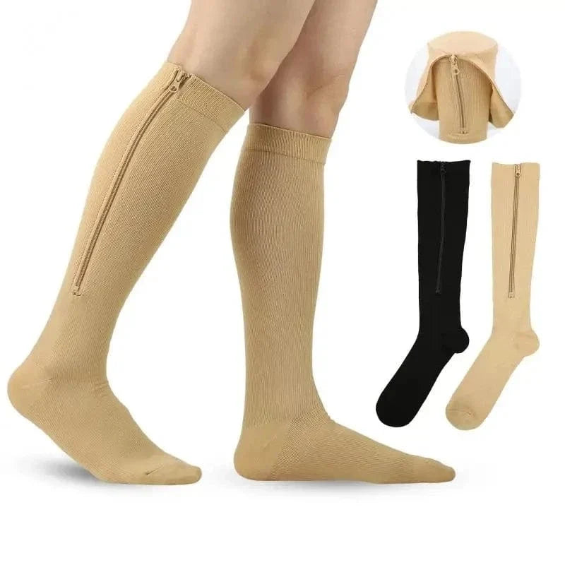 Breathable High Top Orthopedic Socks for Women with Zipper – view 2