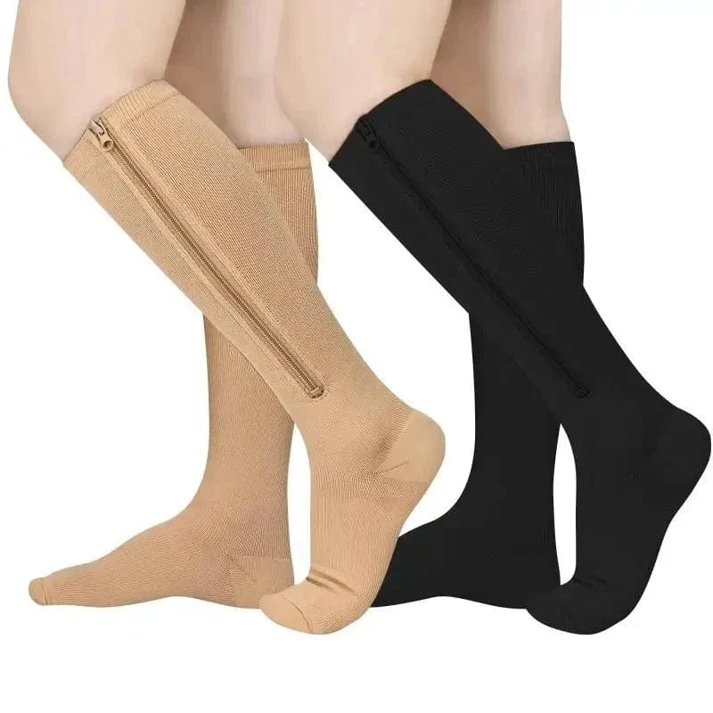 Breathable High Top Orthopedic Socks for Women with Zipper