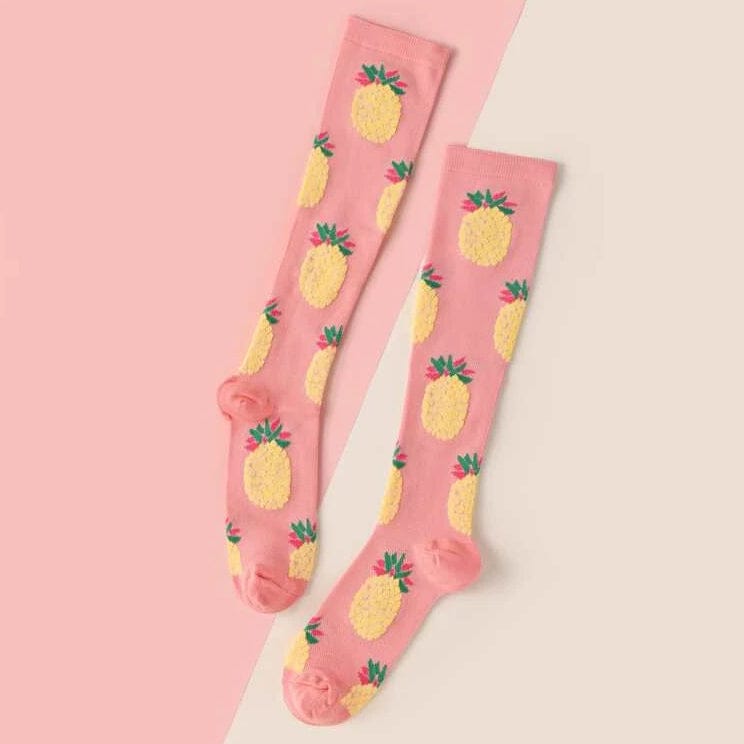 Breathable Orthopedic Socks for Women with Pineapple Print – view 3