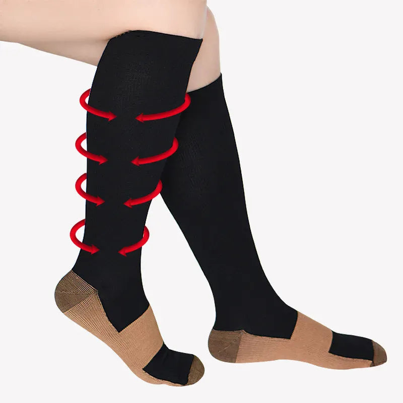 Athletic Compression Socks for Men with Reinforced Zones