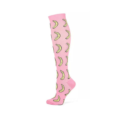 Breathable Compression Socks for Women with Ribbed Cuff
