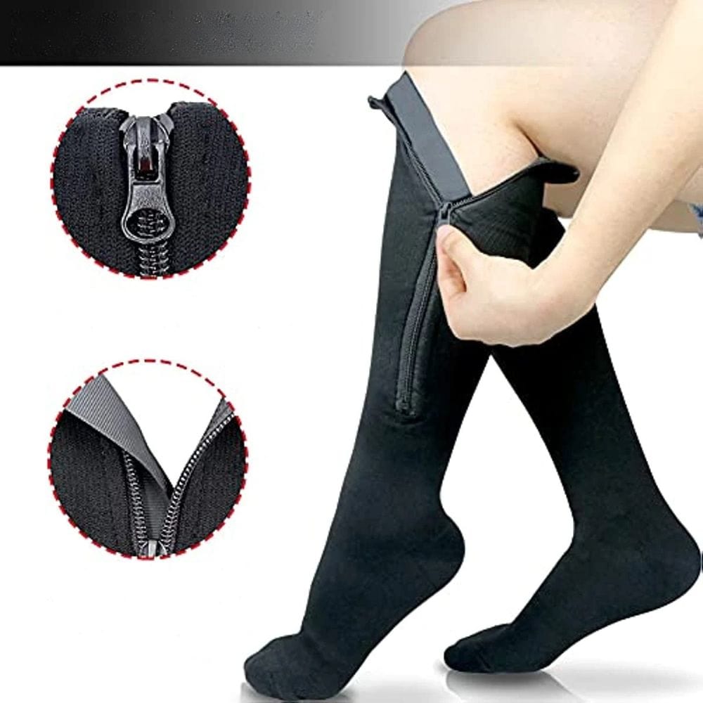 Easy-On Zipper Compression Socks for Men – view 3