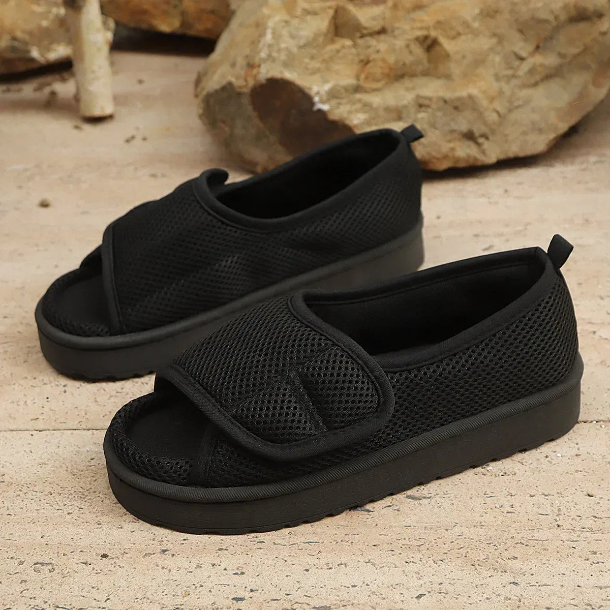 Open-Toe Breathable Non Slip Adjustable Orthopedic Slippers – view 3