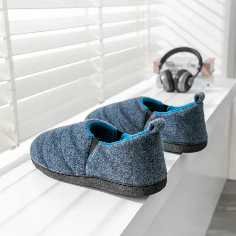 Navy Moccasin-Style Blue Orthopedic Slippers for Men – view 4