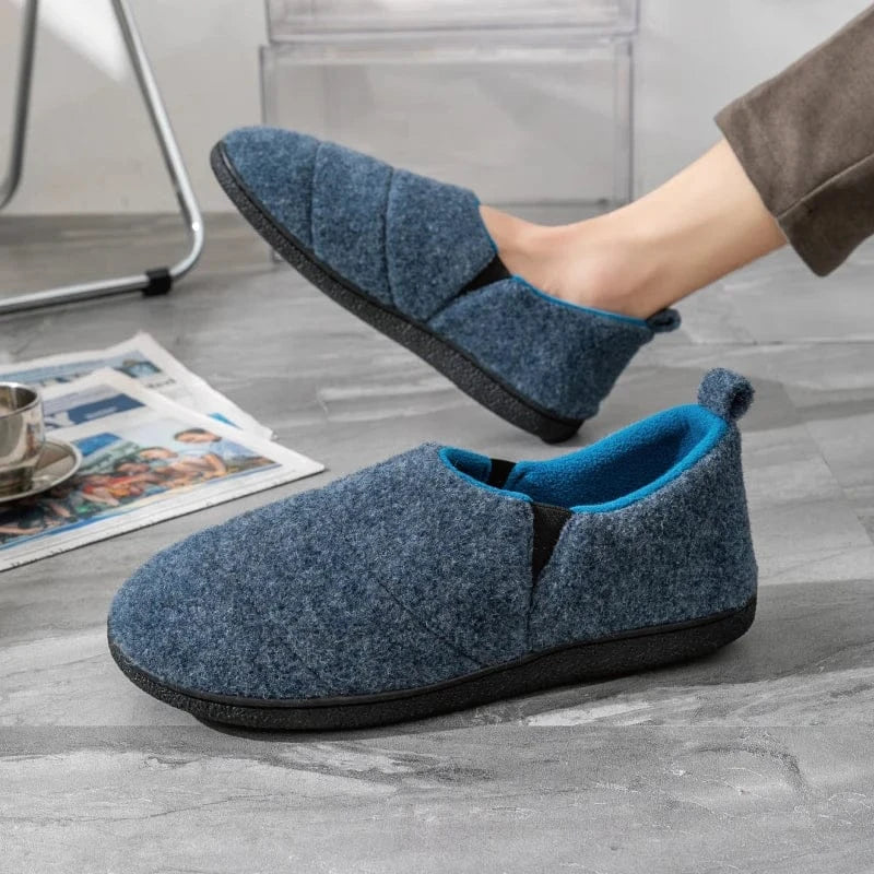 Navy Moccasin-Style Blue Orthopedic Slippers for Men – view 3