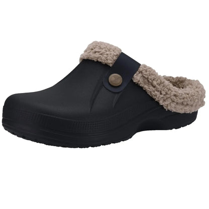 Plush-Lined House Shoes with Arch Support for Men