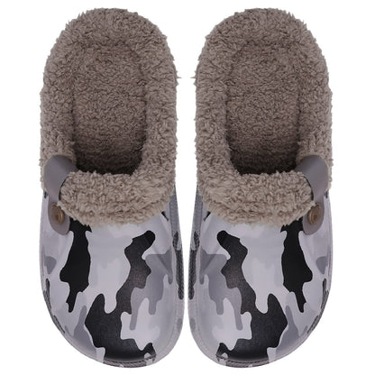 Camo Faux Fur Waterproof Orthopedic Slippers for Men – view 6