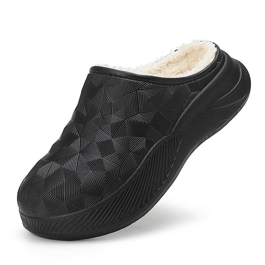 Faux Fur Waterproof Non Slip Orthopedic Slippers for Men