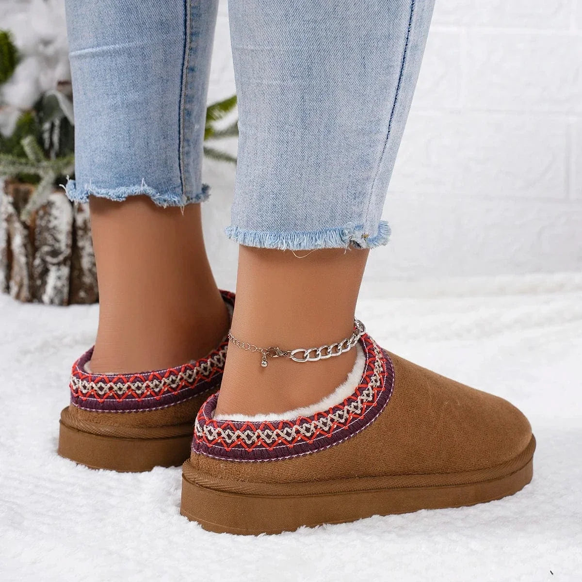 Chic Embroidered Wedge Non Slip Orthopedic Slippers – view 6