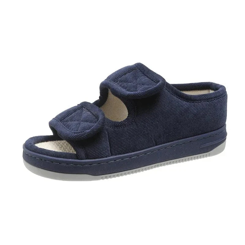 Warm Hook-and-Loop Non Slip Orthopedic Slippers for Men