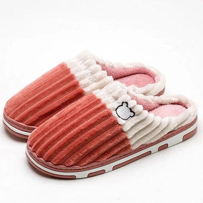 Pastel Bear Fur Lined Orthopedic Slippers for Women – view 8