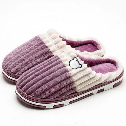 Pastel Bear Fur Lined Orthopedic Slippers for Women – view 5