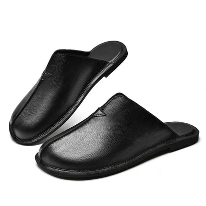 Open-Back Leather Orthopedic Slippers for Men – view 10