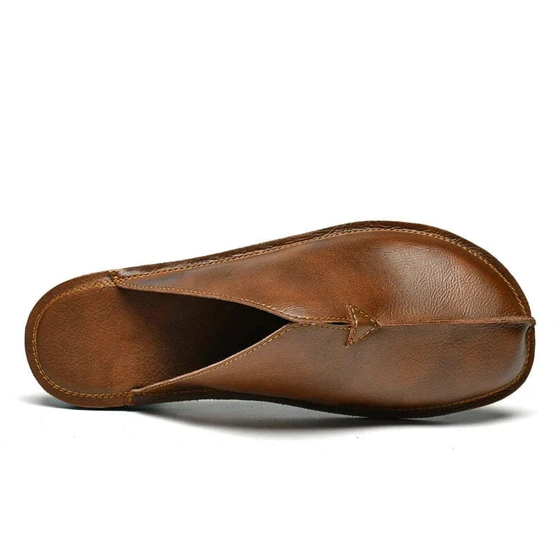 Open-Back Leather Orthopedic Slippers for Men – view 2