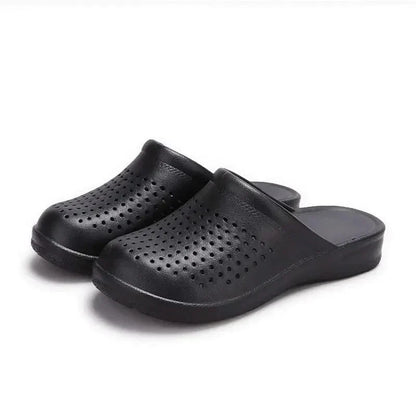 Perforated Work Wedge Slippers with Arch Support – view 4
