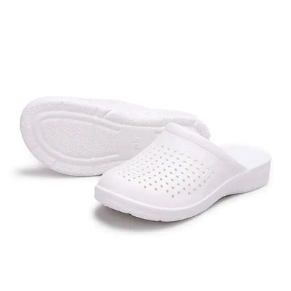 Perforated Work Wedge Slippers with Arch Support – view 6