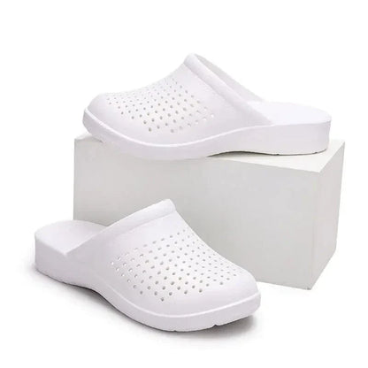 Perforated Work Wedge Slippers with Arch Support – view 5
