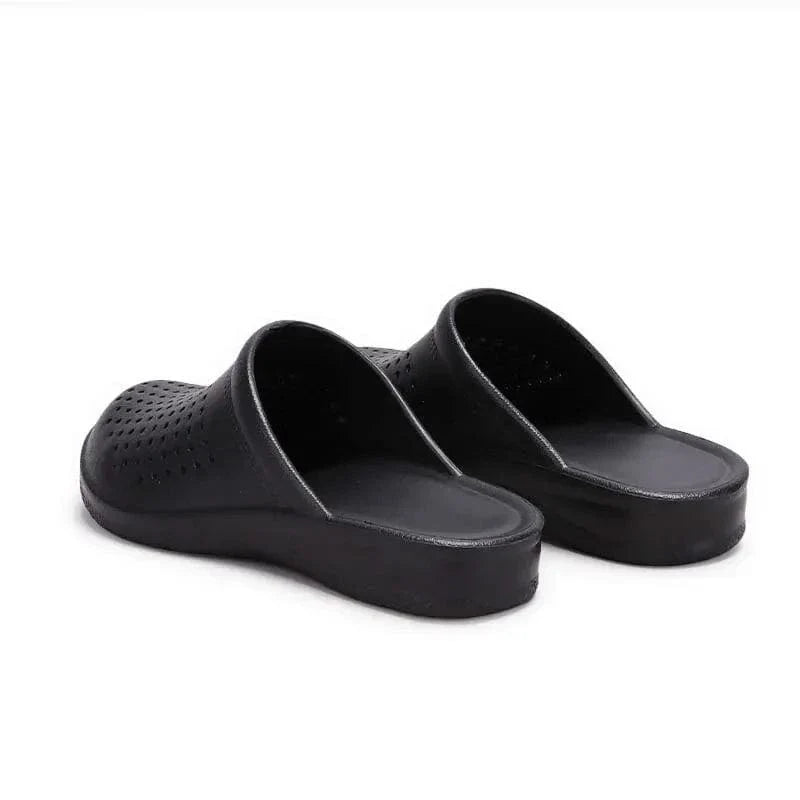 Perforated Work Wedge Slippers with Arch Support – view 2