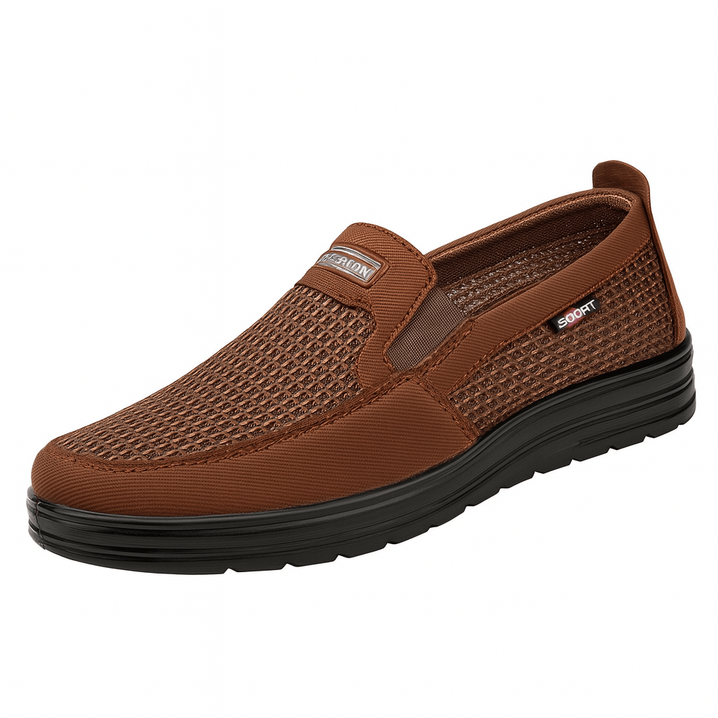 Breathable Brown Arch Support Shoes for Men
