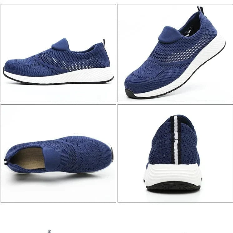 Blue Steel Toe Orthopedic Shoes with Arch Support for Men – view 5