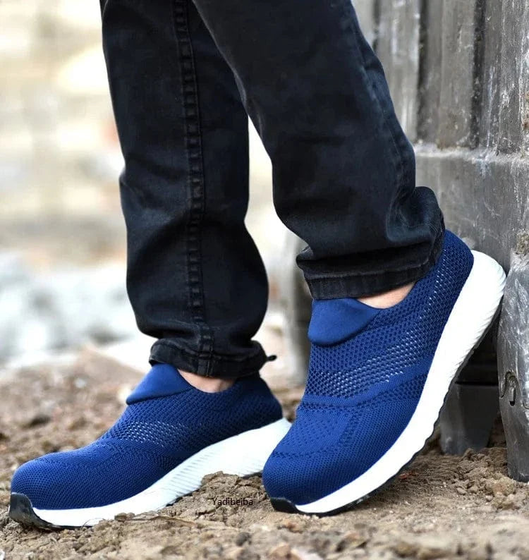 Blue Steel Toe Orthopedic Shoes with Arch Support for Men – view 9