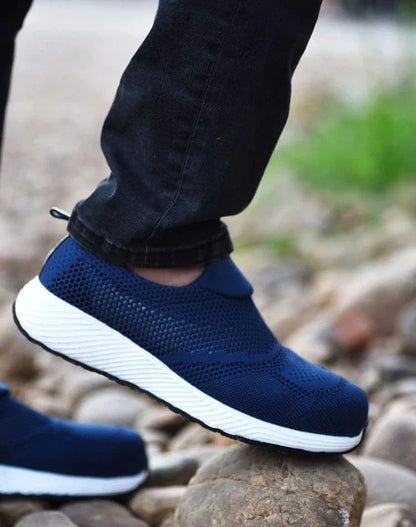 Blue Steel Toe Orthopedic Shoes with Arch Support for Men – view 7