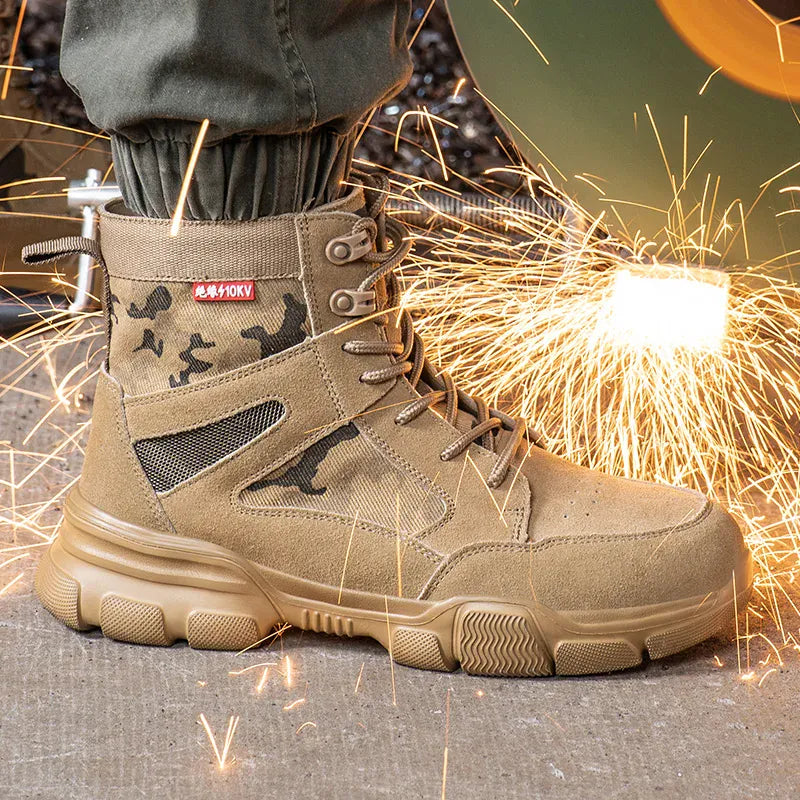Military Style Lace-Up Breathable Safety Shoes – view 3