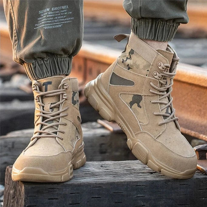 Military Style Lace-Up Breathable Safety Shoes – view 7
