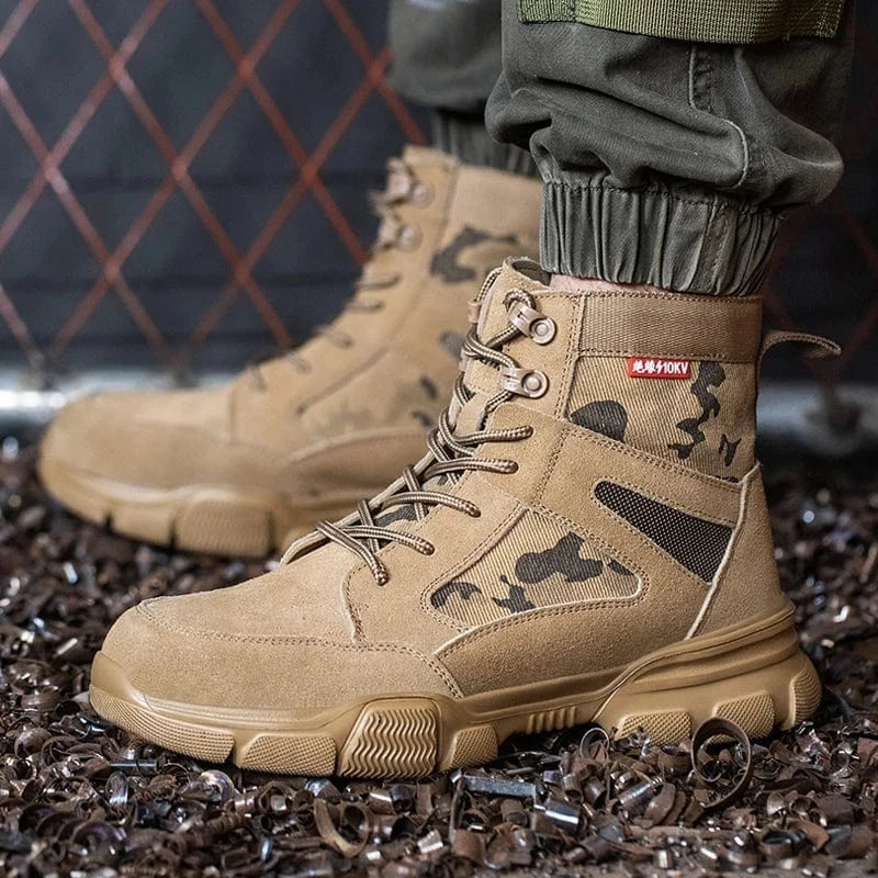 Military Style Lace-Up Breathable Safety Shoes – view 5