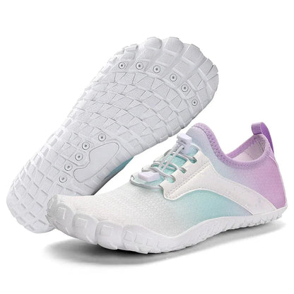 Women's White Barefoot Shoes for Knee Pain