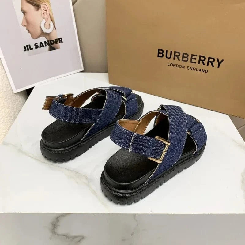 Adjustable Strap Denim Orthopedic Slides for Women – view 6