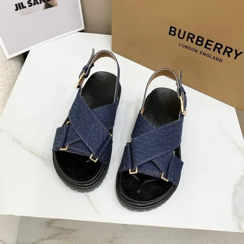 Adjustable Strap Denim Orthopedic Slides for Women – view 5